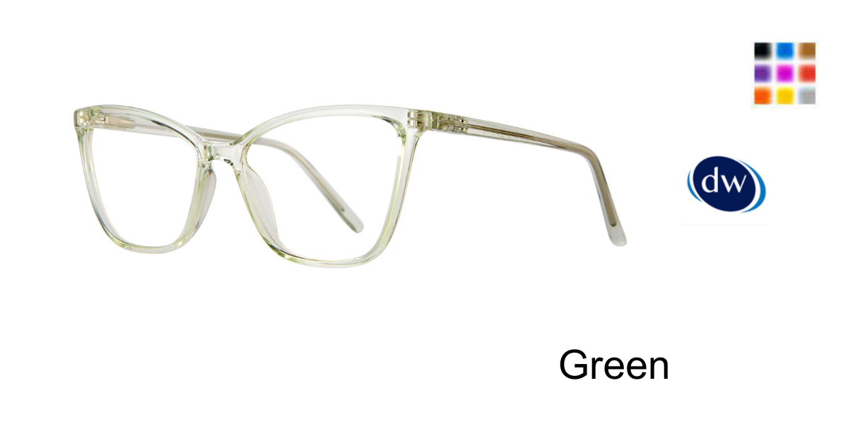 Green      Affordable Designs Phaedra Eyeglasses