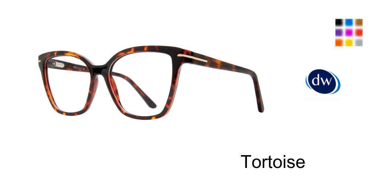 Tortoise               Serafina Glamour Clip Eyeglasses