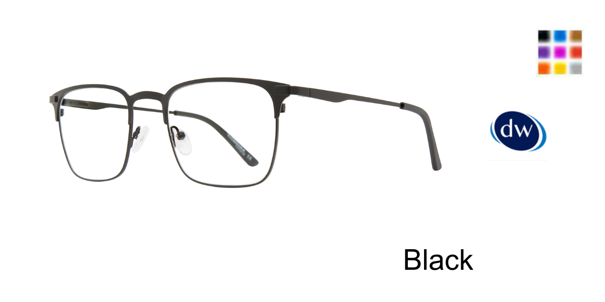 Black          Affordable Designs Roland Eyeglasses