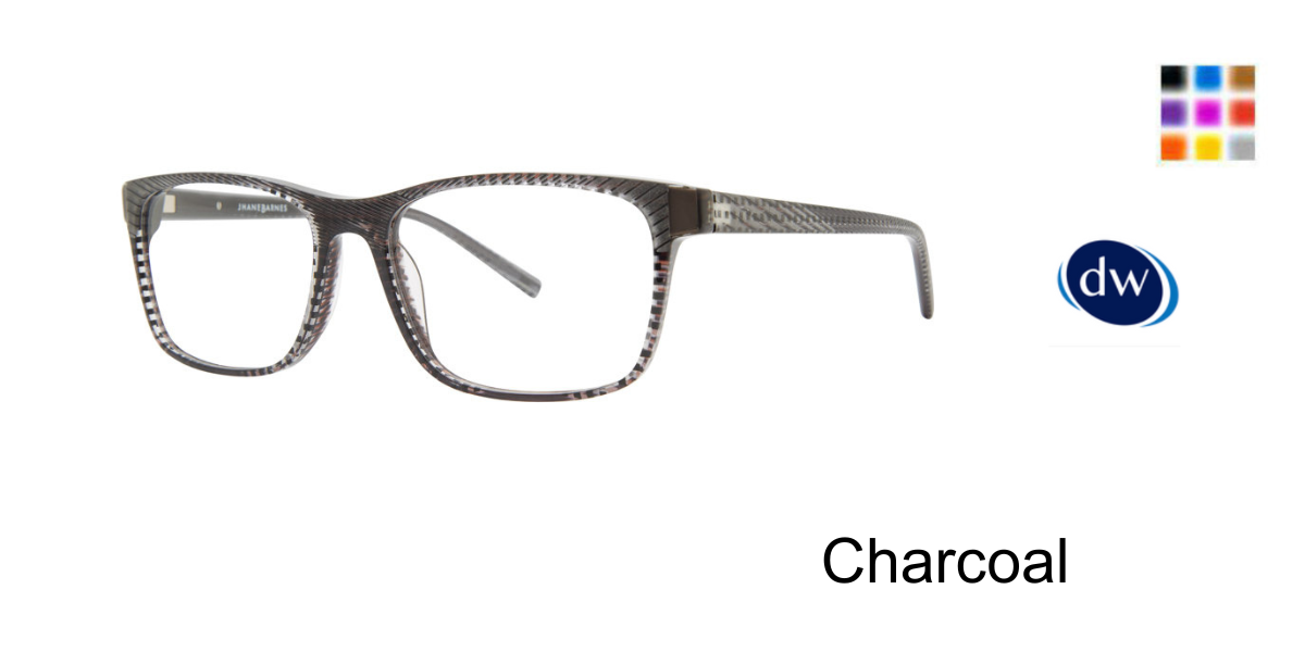 Charcoal        Jhane Barnes Quark Eyeglasses