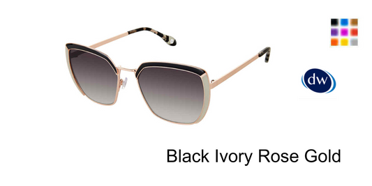 FYSH F-2091 Sunglasses - Black Ivory Rose Gold