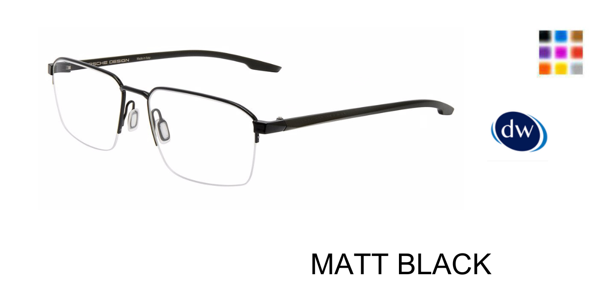 MATT BLACK PORSCHE DESIGN P8763 Eyeglasses