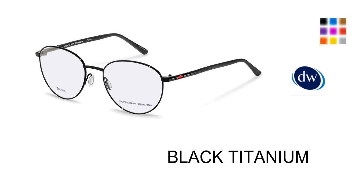 BLACK TITANIUM PORSCHE DESIGN P8767 Eyeglasses