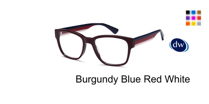 Burgundy Blue Red White