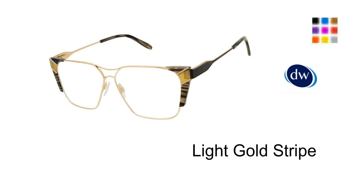 Light Gold Stripe          VICTOR GLEMAUD X TURA VGO013 Eyeglasses