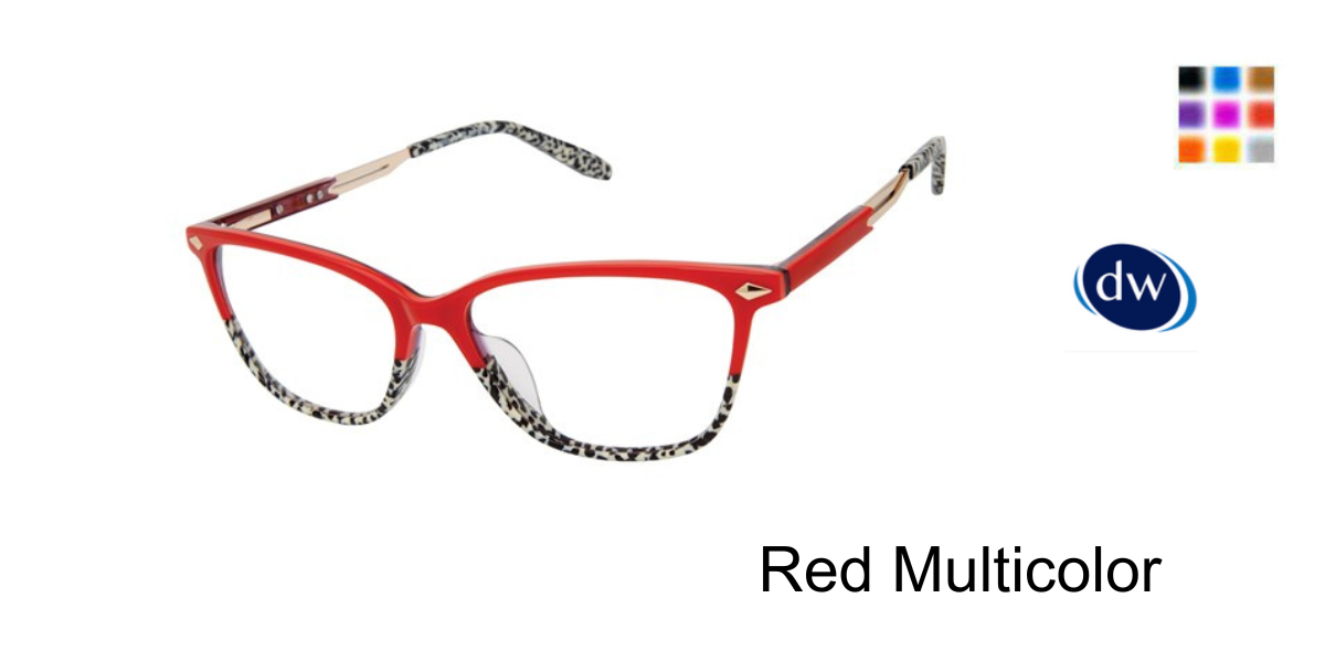 VICTOR GLEMAUD X TURA VGO003 Eyeglasses Red Multicolor