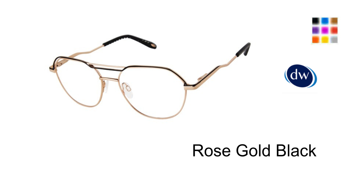 Rose Gold Black            VICTOR GLEMAUD X TURA VGO026 Eyeglasses