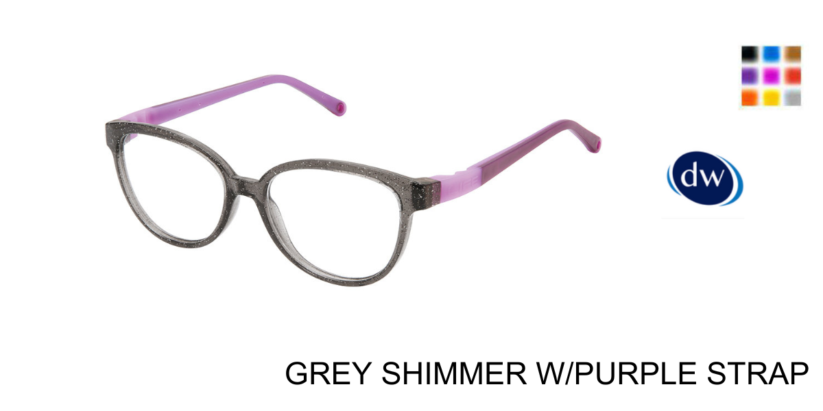 GREY SHIMMER W/PURPLE STRAP  NI-158