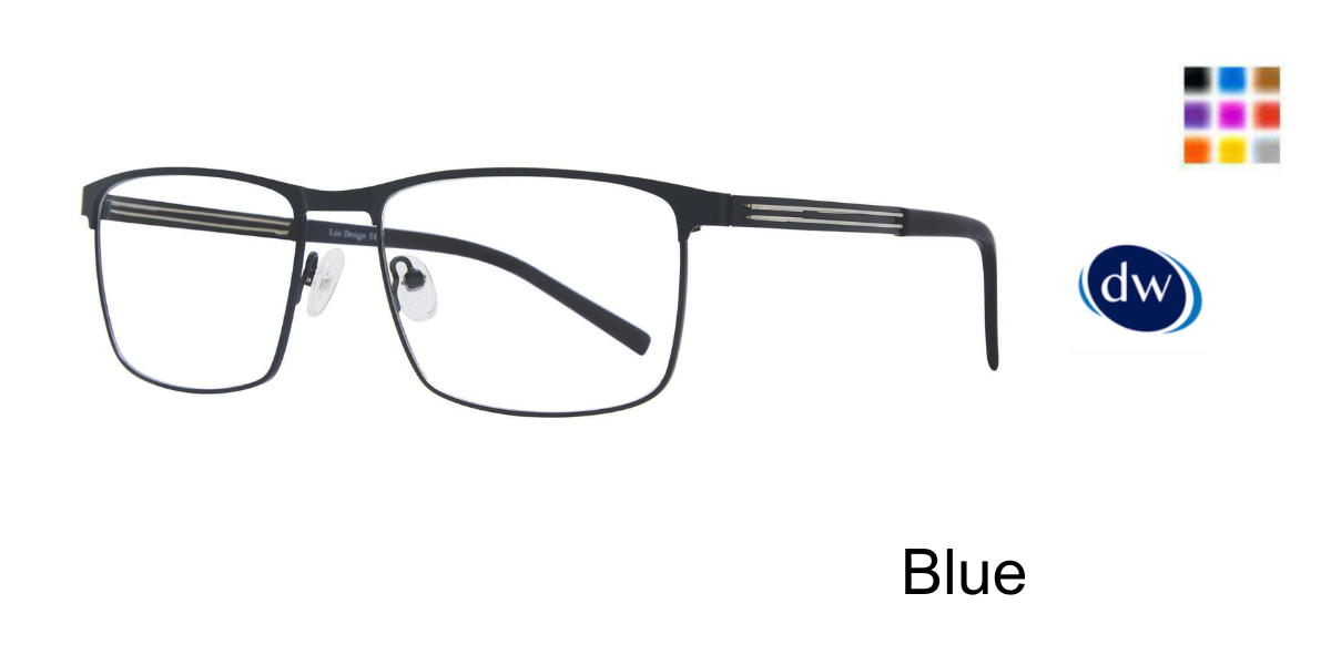 Blue          Lite Design Ace Eyeglasses