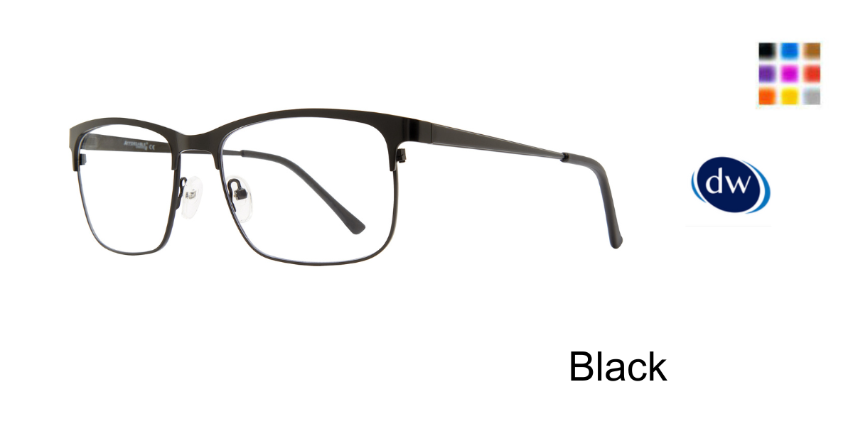 Black         Affordable Designs Zachary Eyeglasses