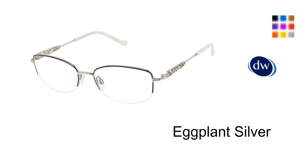 Eggplant Silver             Tura Optical R151 Eyeglasses