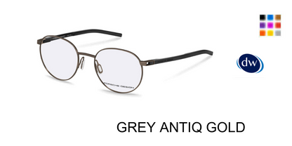 GREY ANTIQ GOLD PORSCHE DESIGN P8756 Eyeglasses
