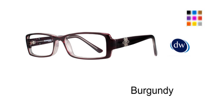 Burgundy Affordable Designs Monica Eyeglasses