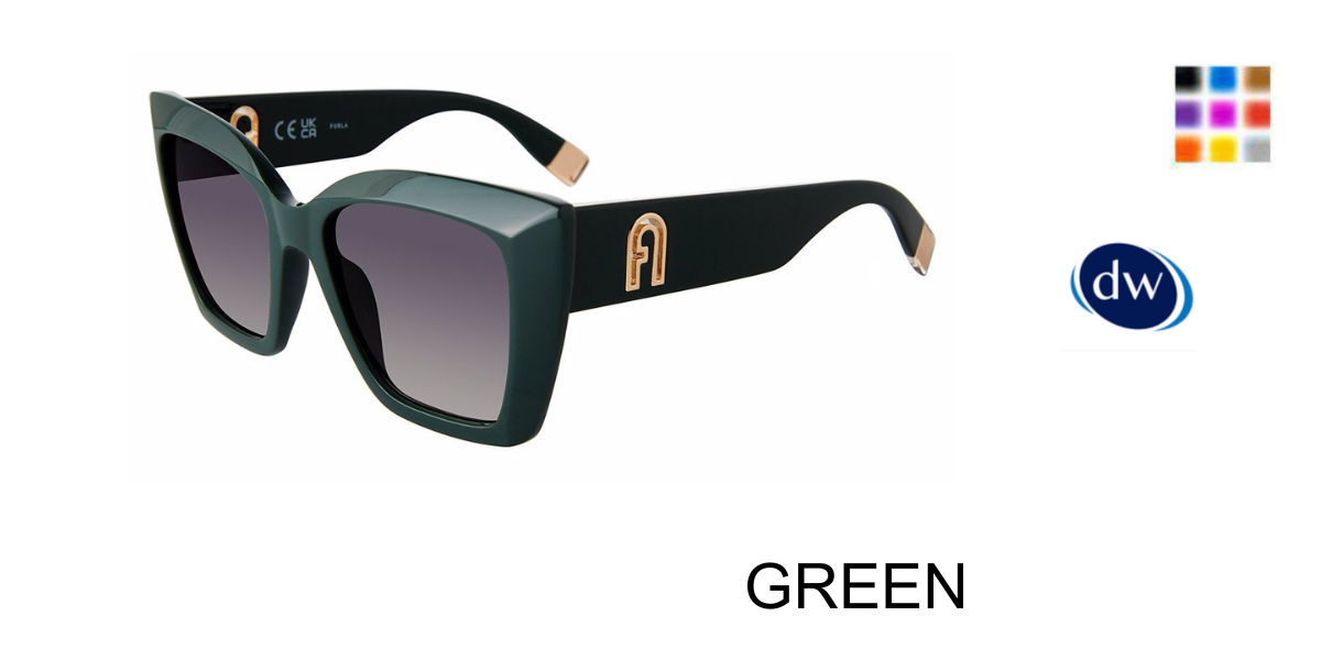 GREEN Furla SFU710 Sunglasses