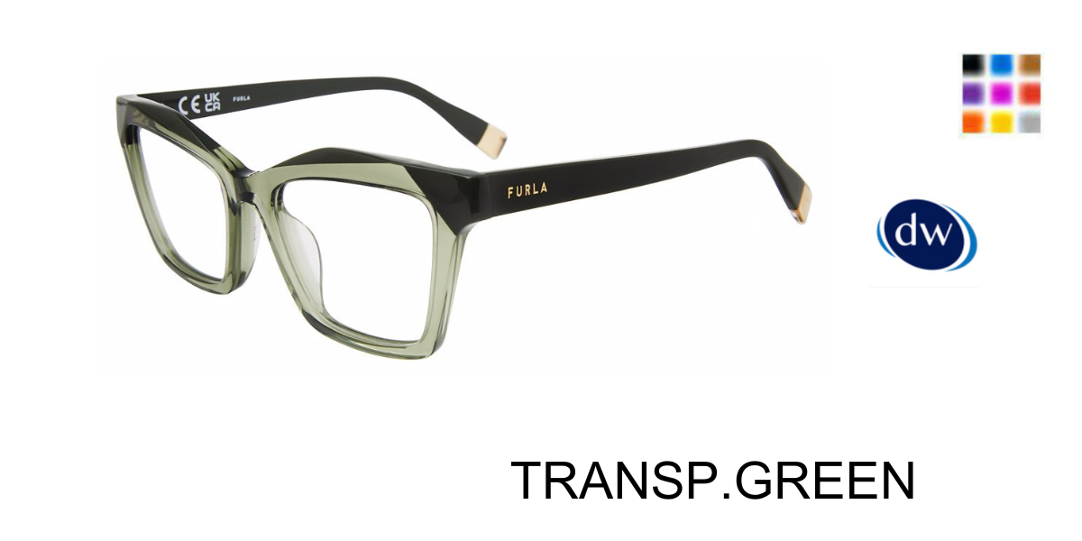 TRANSP.GREEN Furla VFU767V Eyeglasses