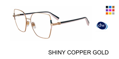 SHINY COPPER GOLD Furla VFU726 Eyeglasses