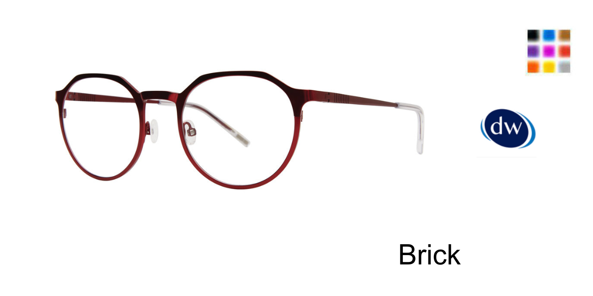 Brick           Jhane Barnes Probability Eyeglasses