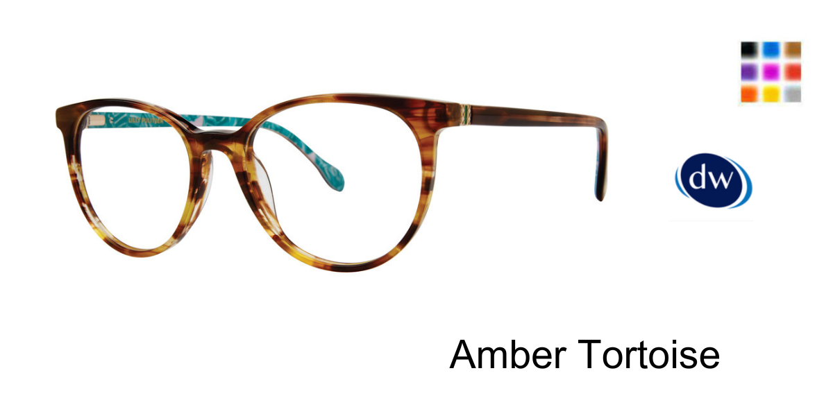 Amber Tortoise      Lilly Pulitzer Jodie Eyeglasses