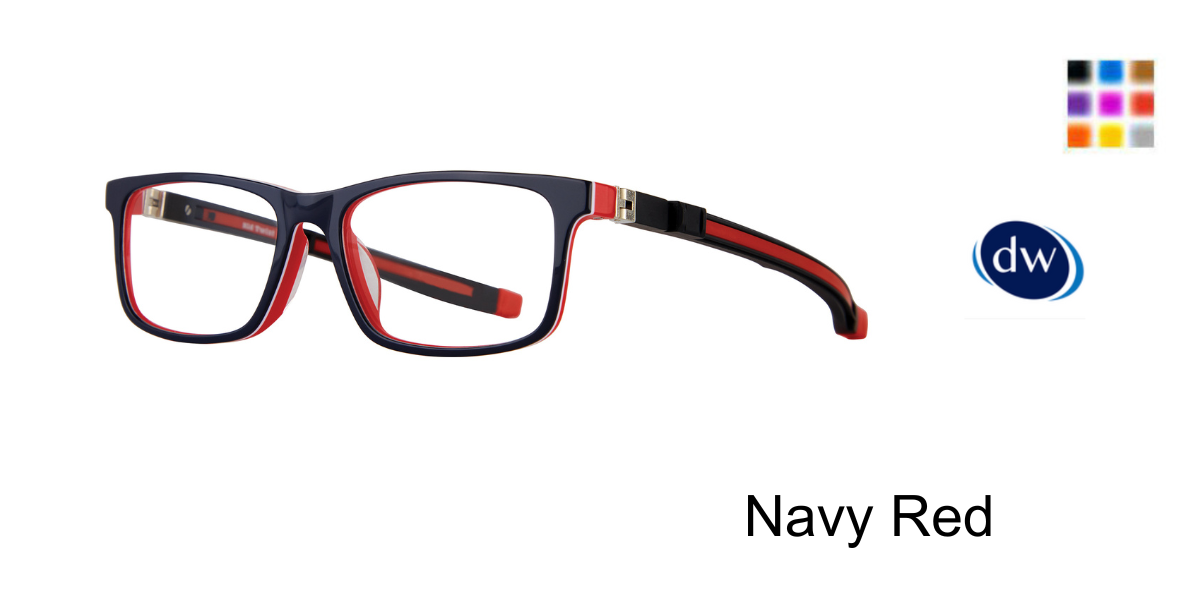 Navy Red          Kid Twist Link Eyeglasses