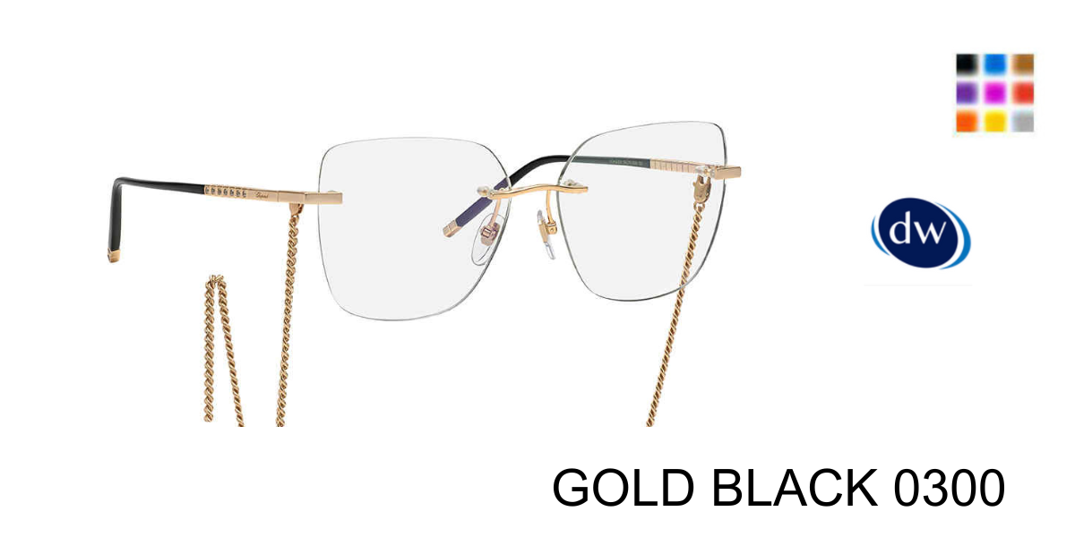 GOLD BLACK 0300      Chopard IKCHG25 Eyeglasses
