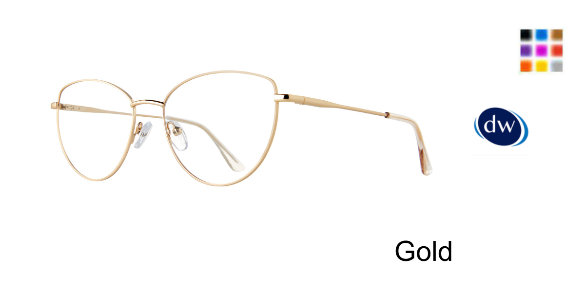 Gold        Affordable Designs Eloise Eyeglasses
