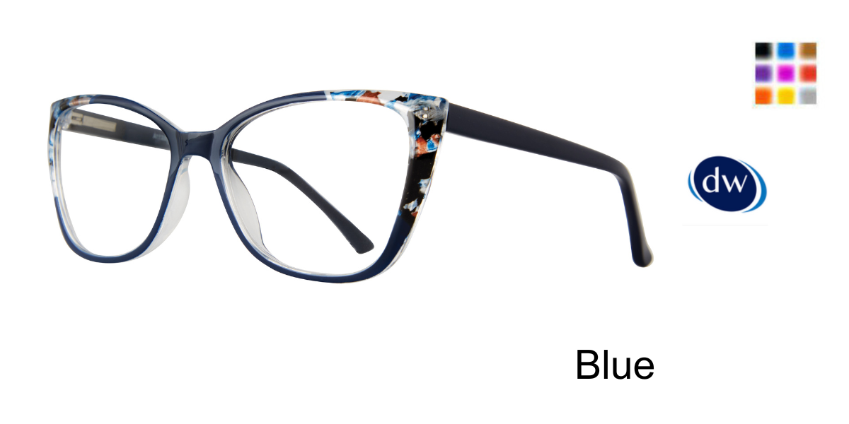 Blue      Affordable Designs Anastasia Eyeglasses
