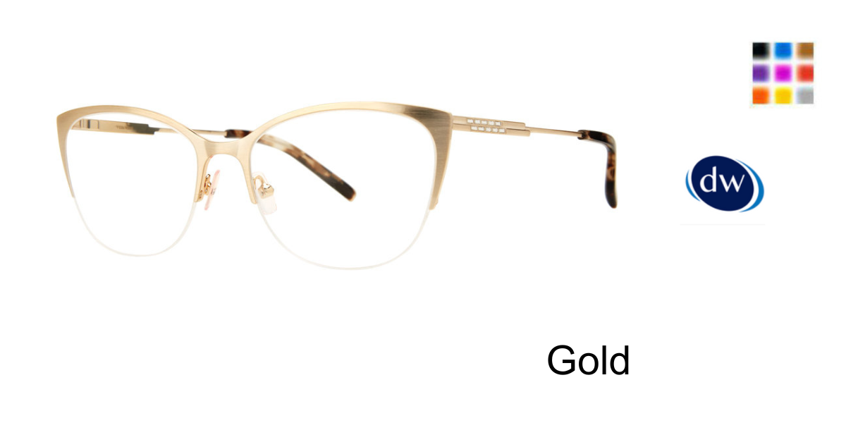Gold Vera Wang Bershan Eyeglasses