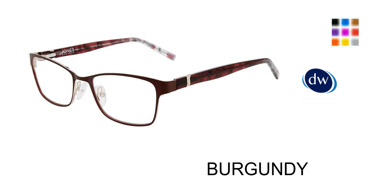 BURGUNDY Jones New York VJOP155 Eyeglasses