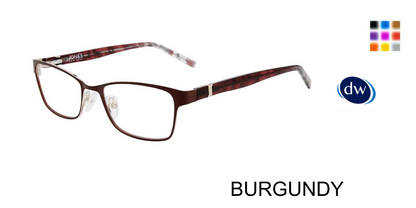 BURGUNDY Jones New York VJOP155 Eyeglasses