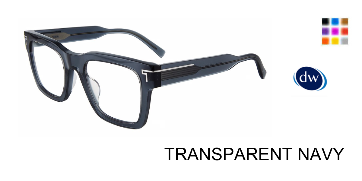 TRANSPARENT NAVY       TUMI OPTICAL VTU528 Eyeglasses