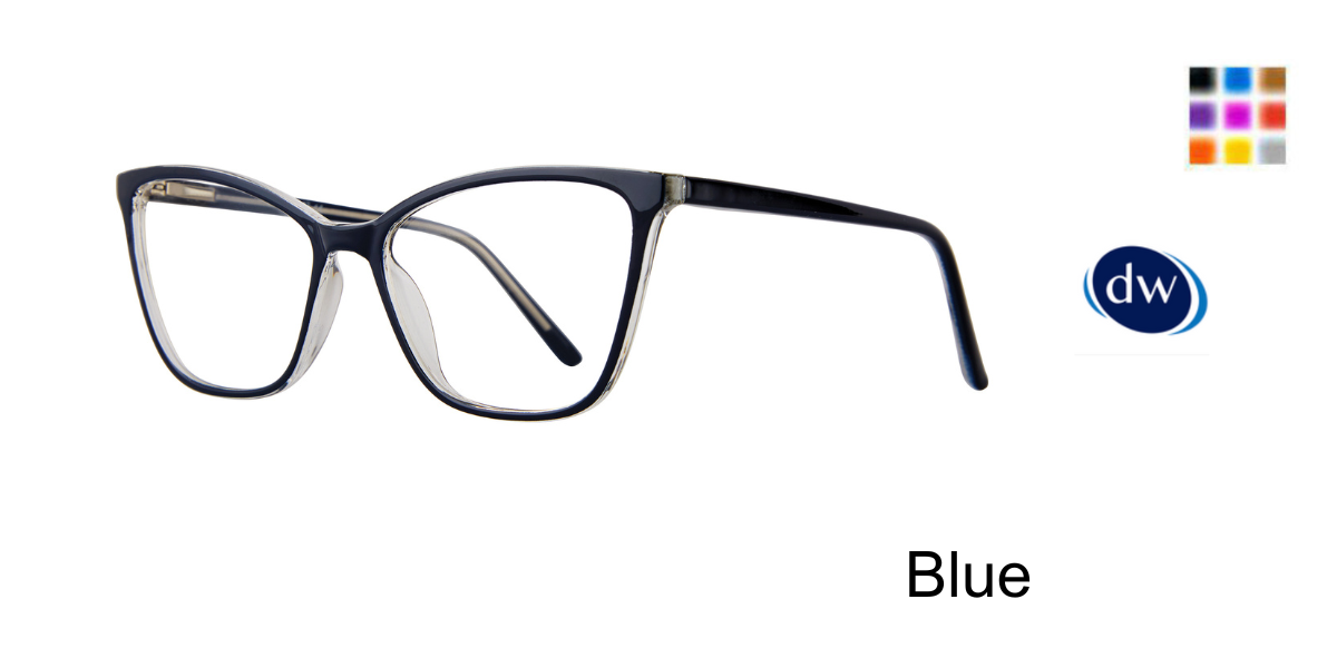 Blue        Affordable Designs Phaedra Eyeglasses