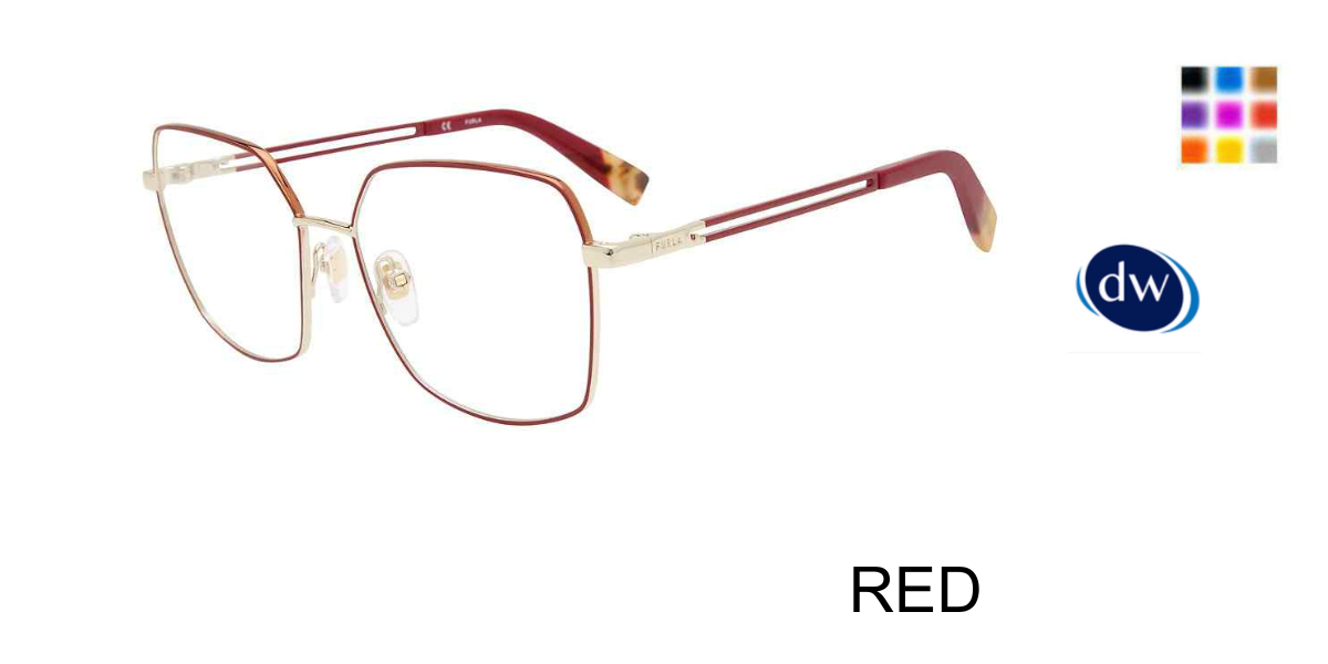 RED Furla VFU506 Eyeglasses