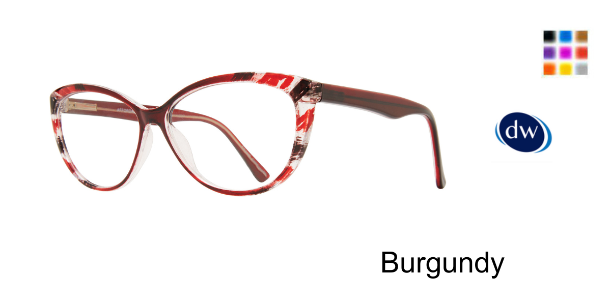 Burgundy         Affordable Designs Weezie Eyeglasses