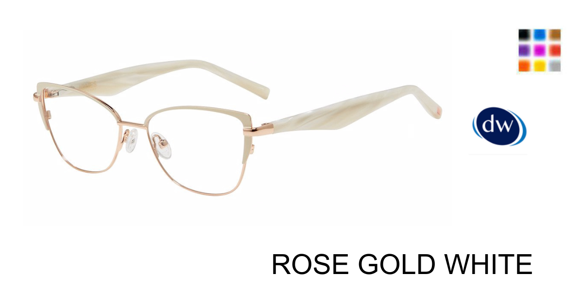 ROSE GOLD WHITE Jones New York VJON506 Eyeglasses