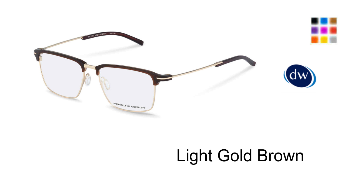 PORSCHE DESIGN P8380 Eyeglasses Light Gold Brown