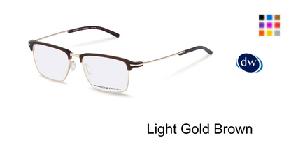 PORSCHE DESIGN P8380 Eyeglasses Light Gold Brown