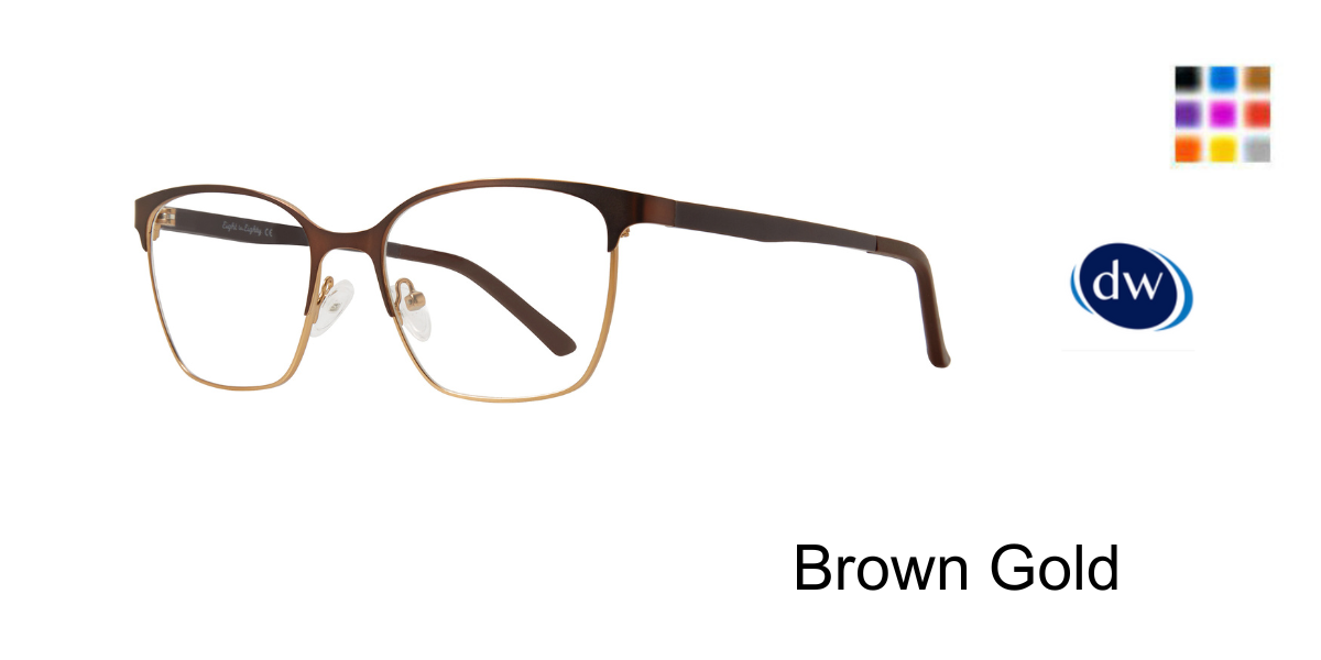 Brown Gold Eight To Eighty Hazel Eyeglasses.
