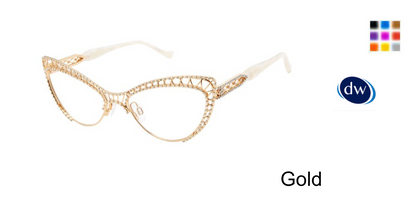 Gold            Tura Brilliance TE295 Eyeglasses