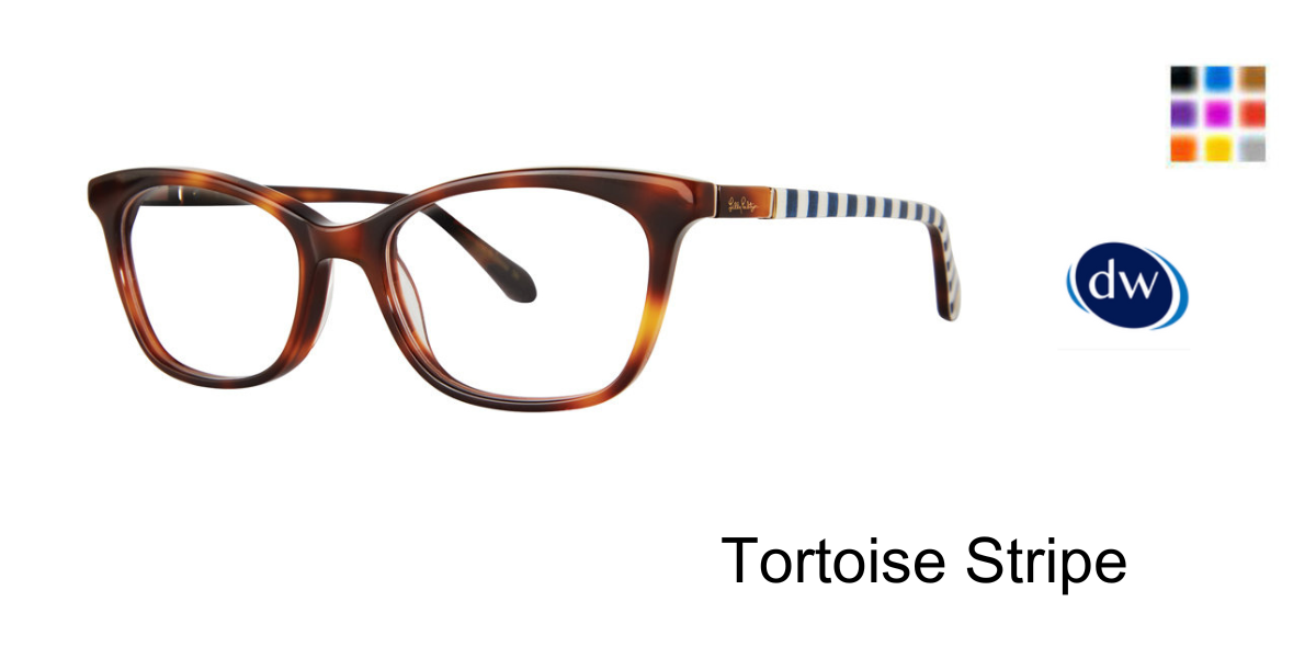 Tortoise Stripe          Lilly Pulitzer Dunham Eyeglasses