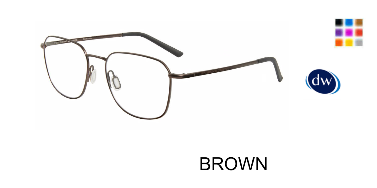 BROWN PORSCHE DESIGN P8758 Eyeglasses