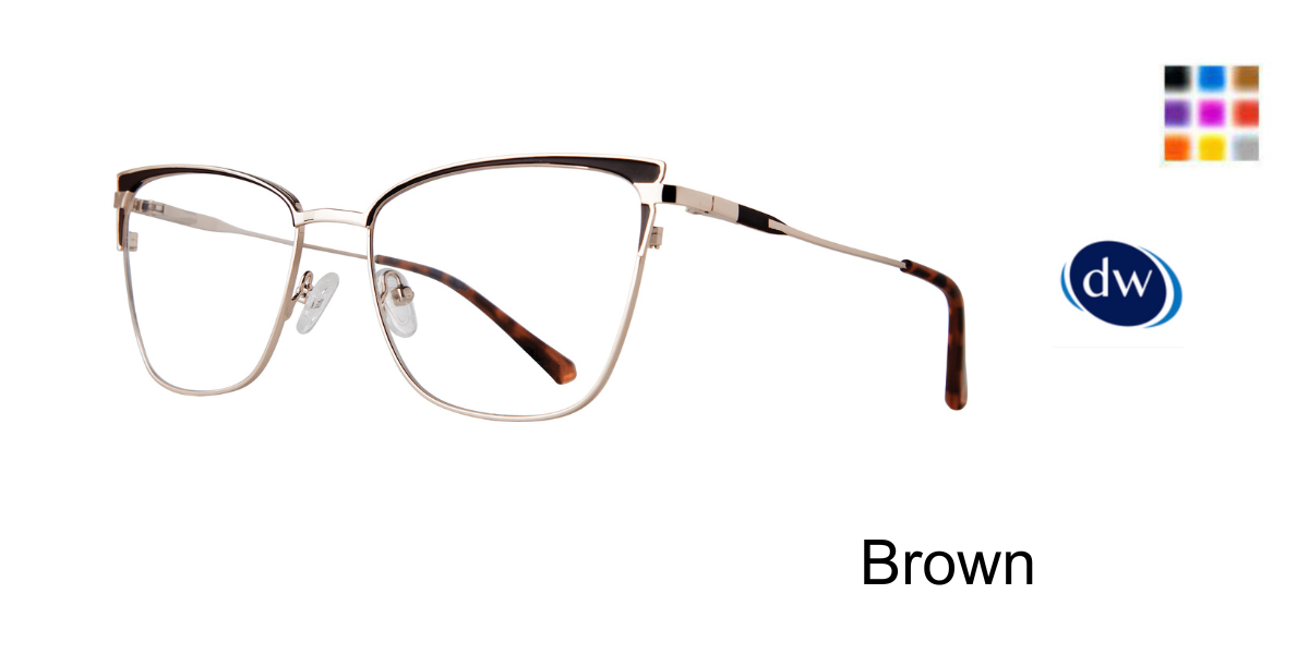 Brown       Affordable Designs Abigail Eyeglasses