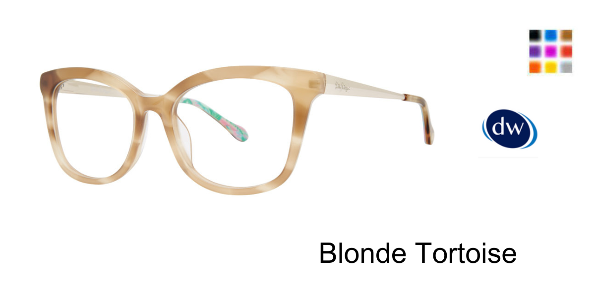 Blonde Tortoise        Lilly Pulitzer Lemlie Eyeglasses