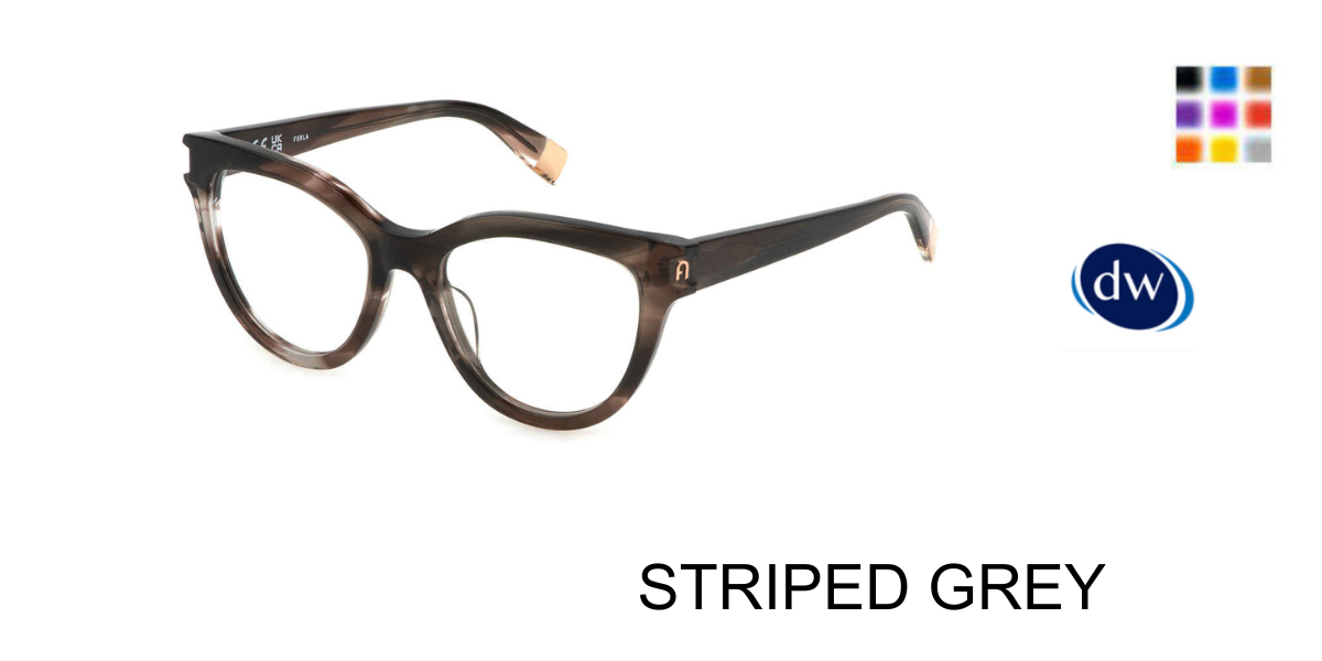 STRIPED GREY Furla VFU679V Eyeglasses