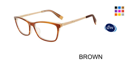 BROWN Furla VFU494 Eyeglasses