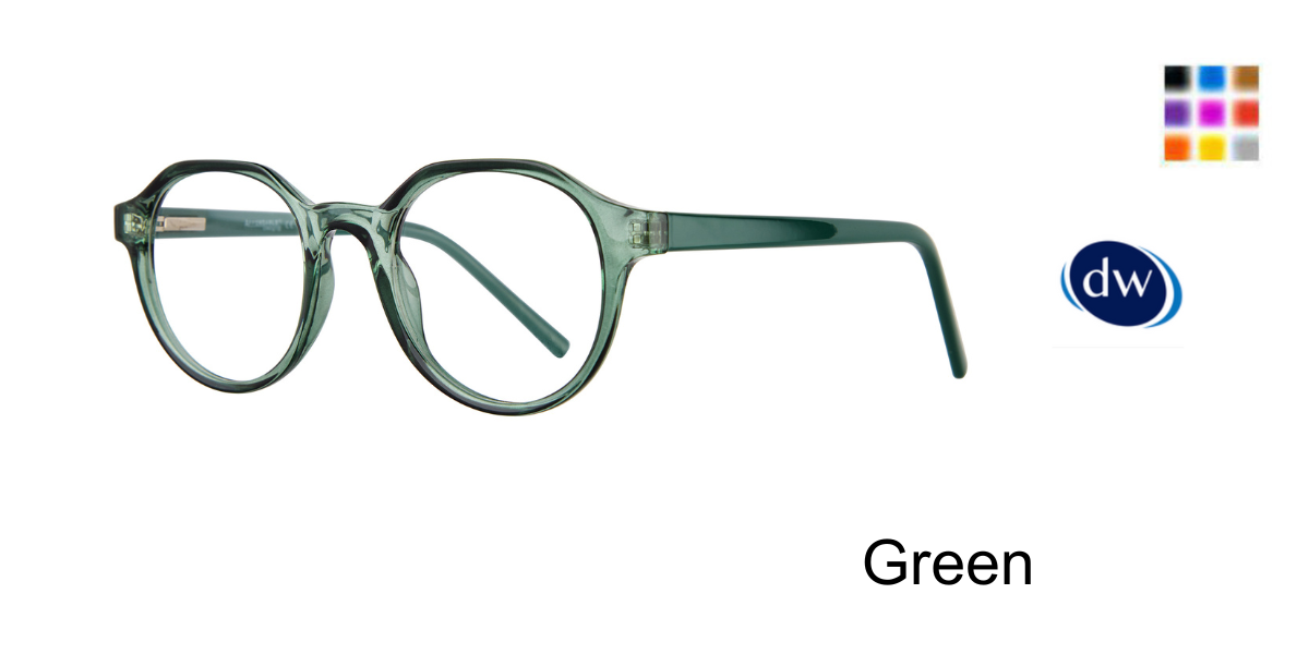 Green      Affordable Designs Waldo Eyeglasses