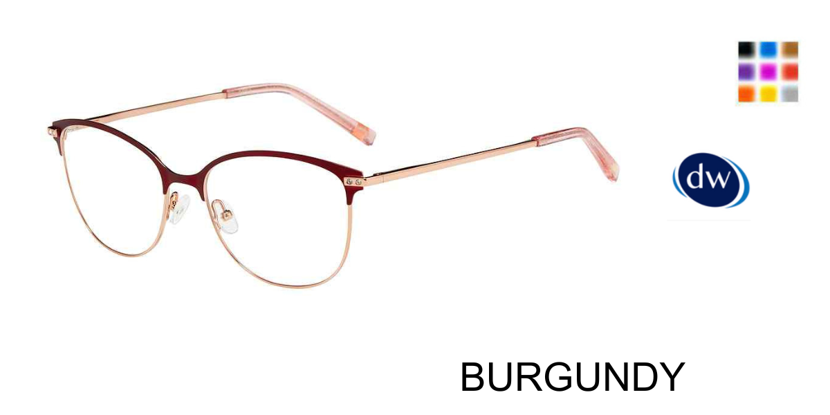 BURGUNDY Jones New York VJON498 Eyeglasses