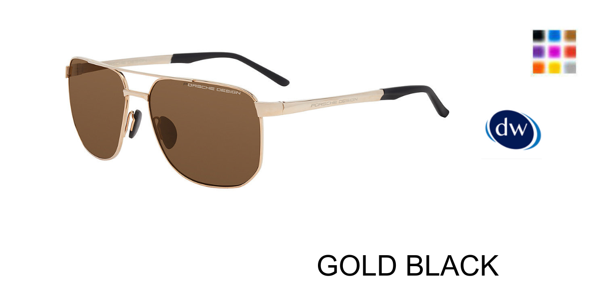 GOLD BLACK PORSCHE DESIGN P8984 Sunglasses