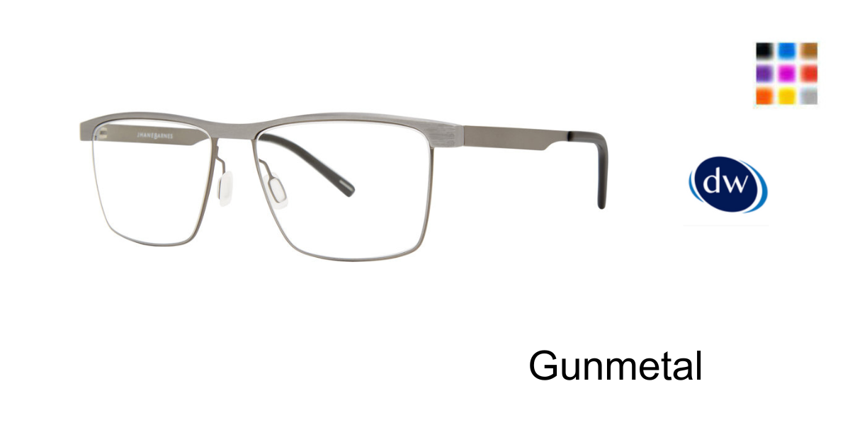 Gunmetal         Jhane Barnes Contiguam Eyeglasses