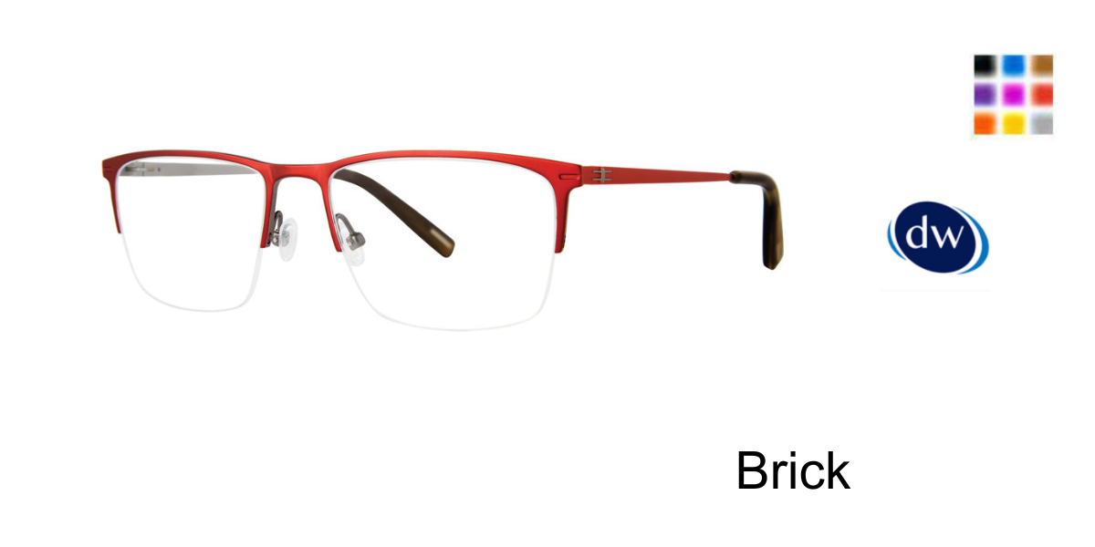 Brick        Jhane Barnes Partial Eyeglasses