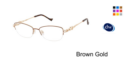 Brown Gold              Tura Brilliance TE293 Eyeglasses